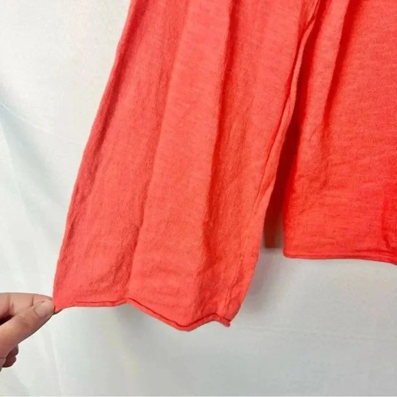 J. Crew Boatneck Coral Tie Front Sweater M - Picture 5 of 5